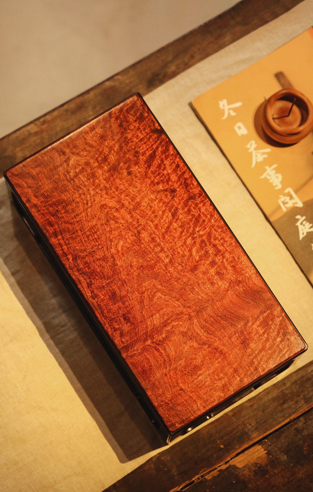 紫光檀x缅花【如影】香几