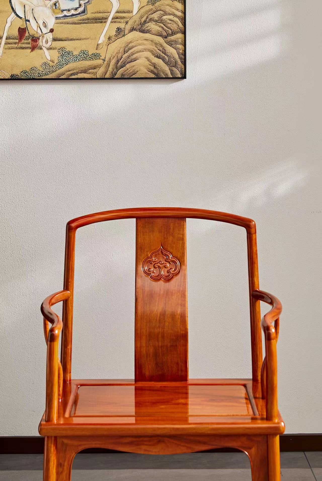 缅甸花梨  如意南宫椅