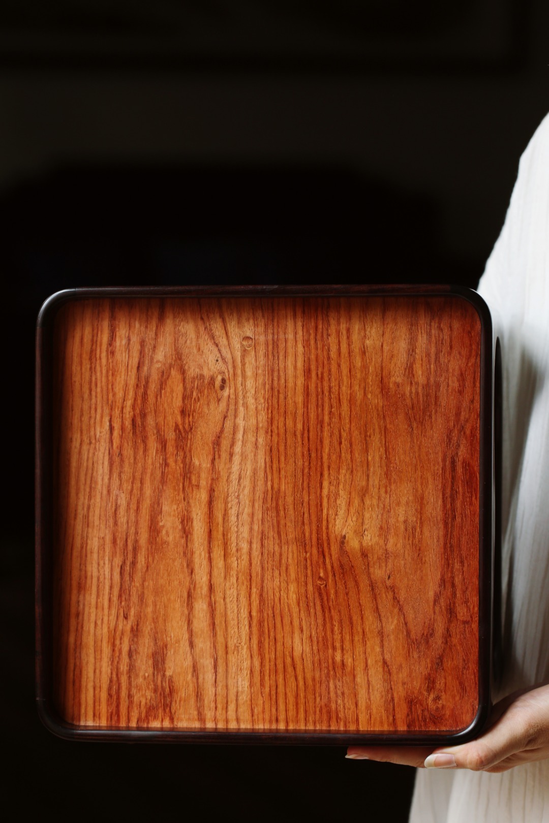 紫光檀x缅花【云清】香几