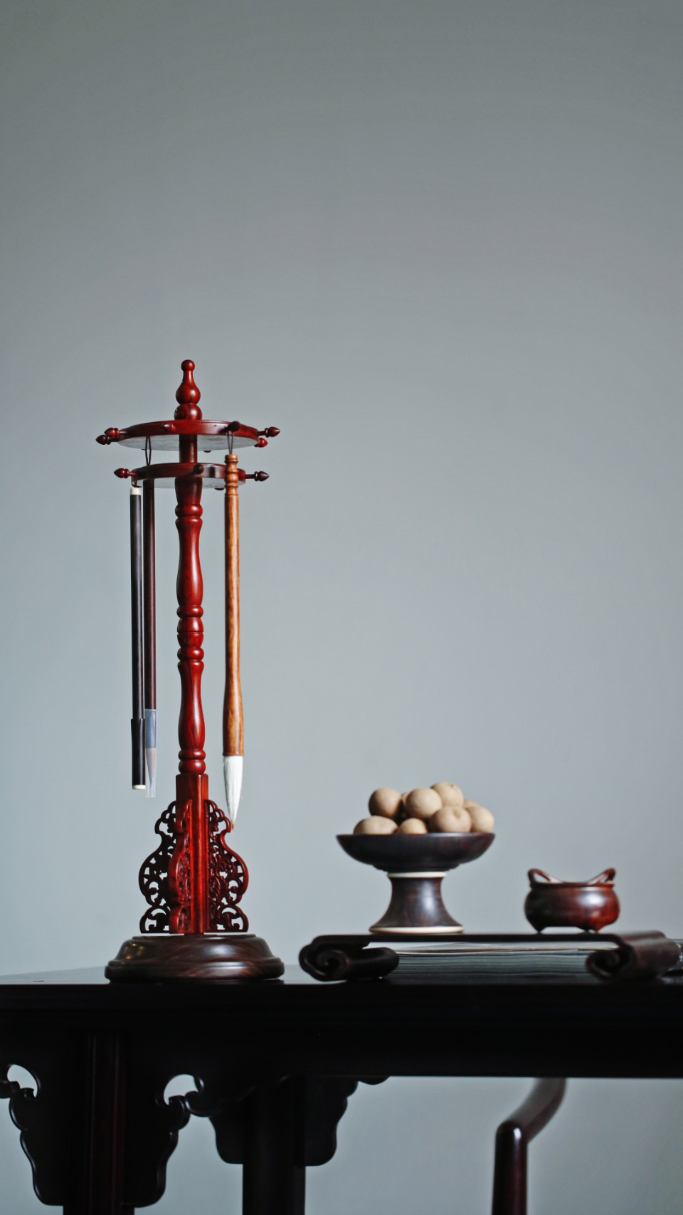 小叶紫檀【圆盘转轮】笔挂