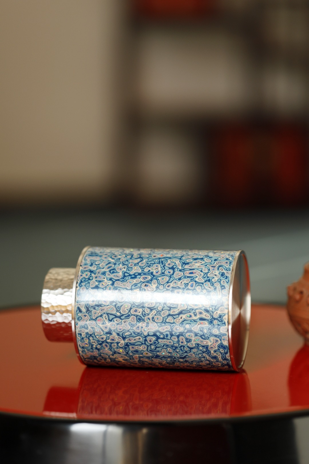 大漆 蓝彩 | 茶叶罐