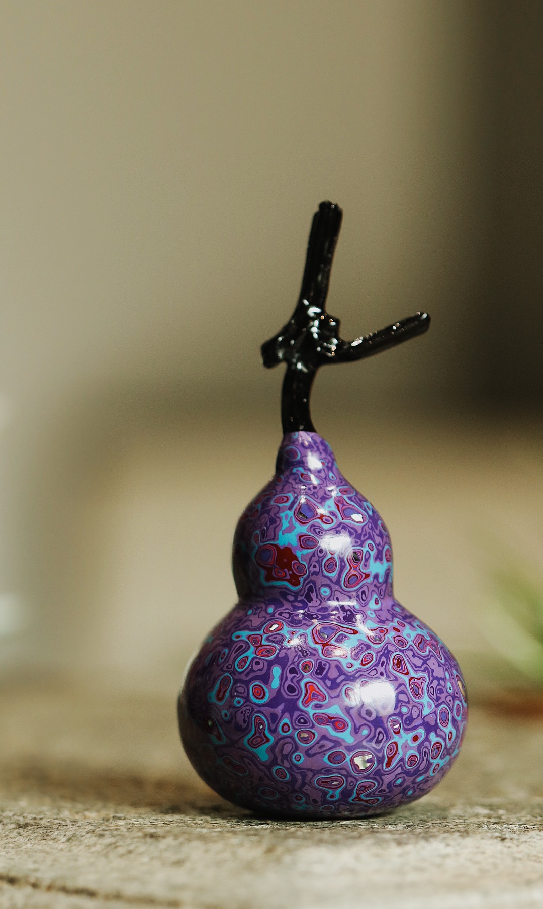 大漆·青紫【福禄】摆件