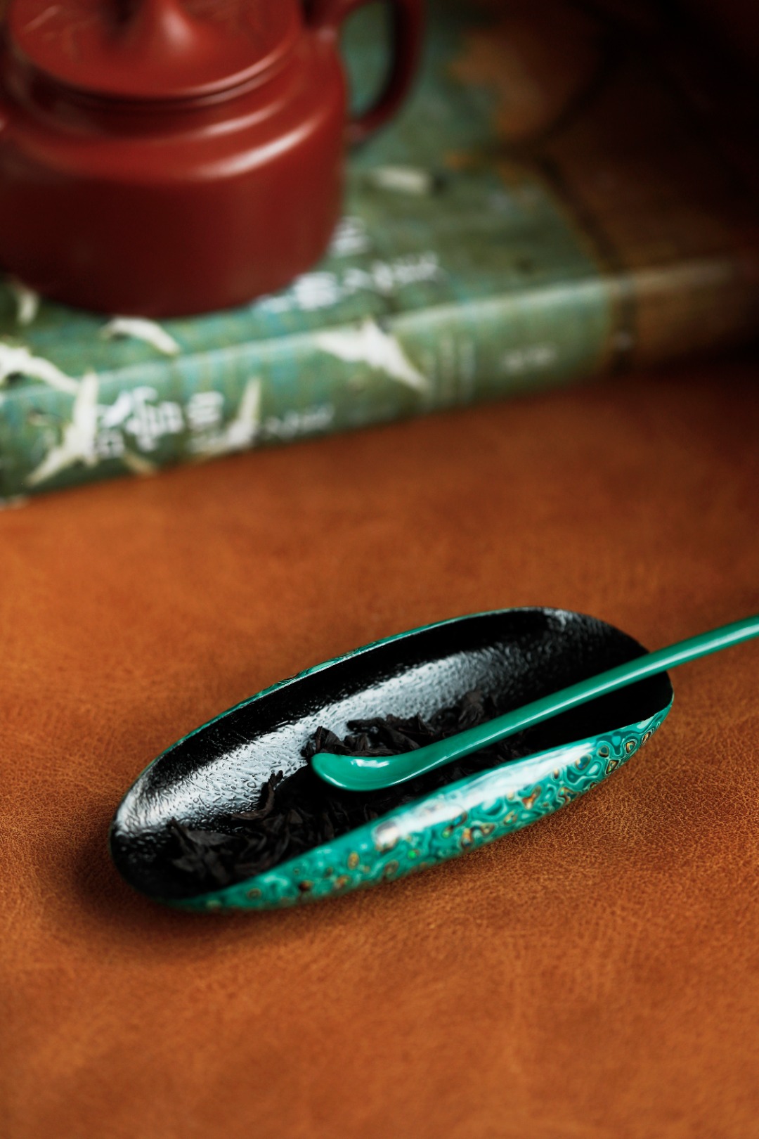 大漆X螺钿【石绿青】 茶则