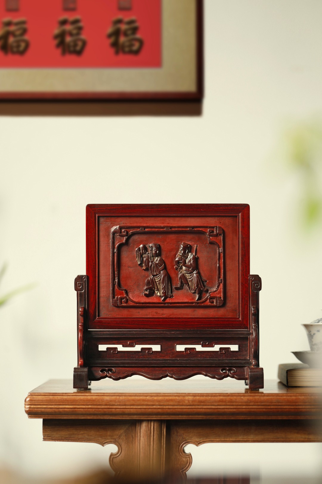 紫檀x老花板 | 插屏
