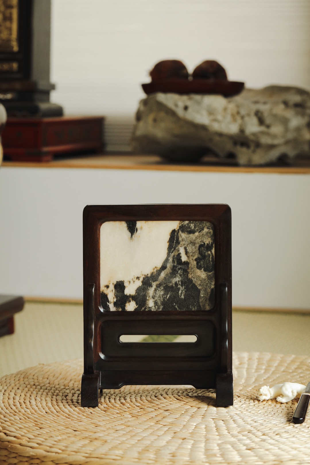 酸枝X云石 | 文人屏
