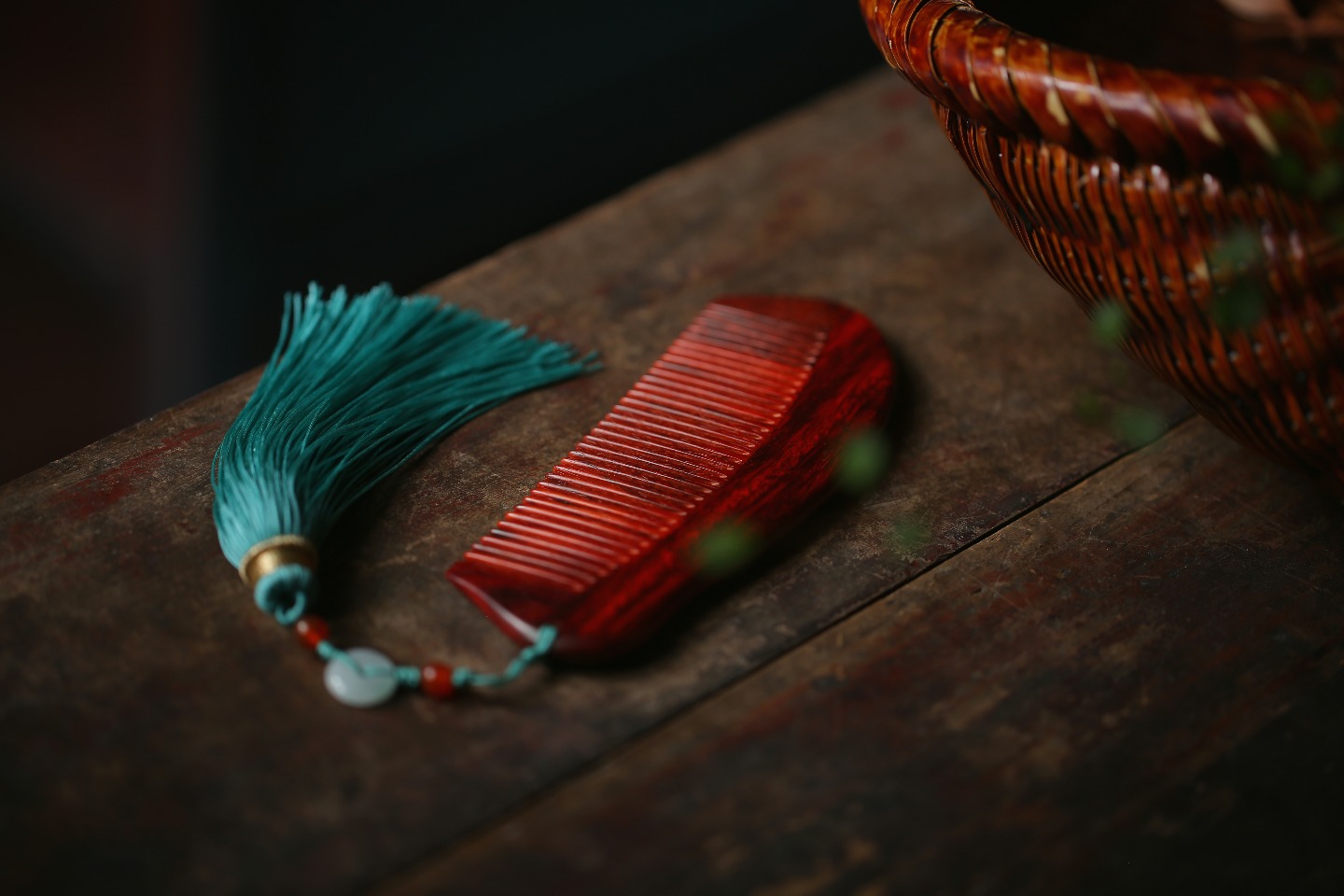 小叶紫檀丨青丝·木梳
