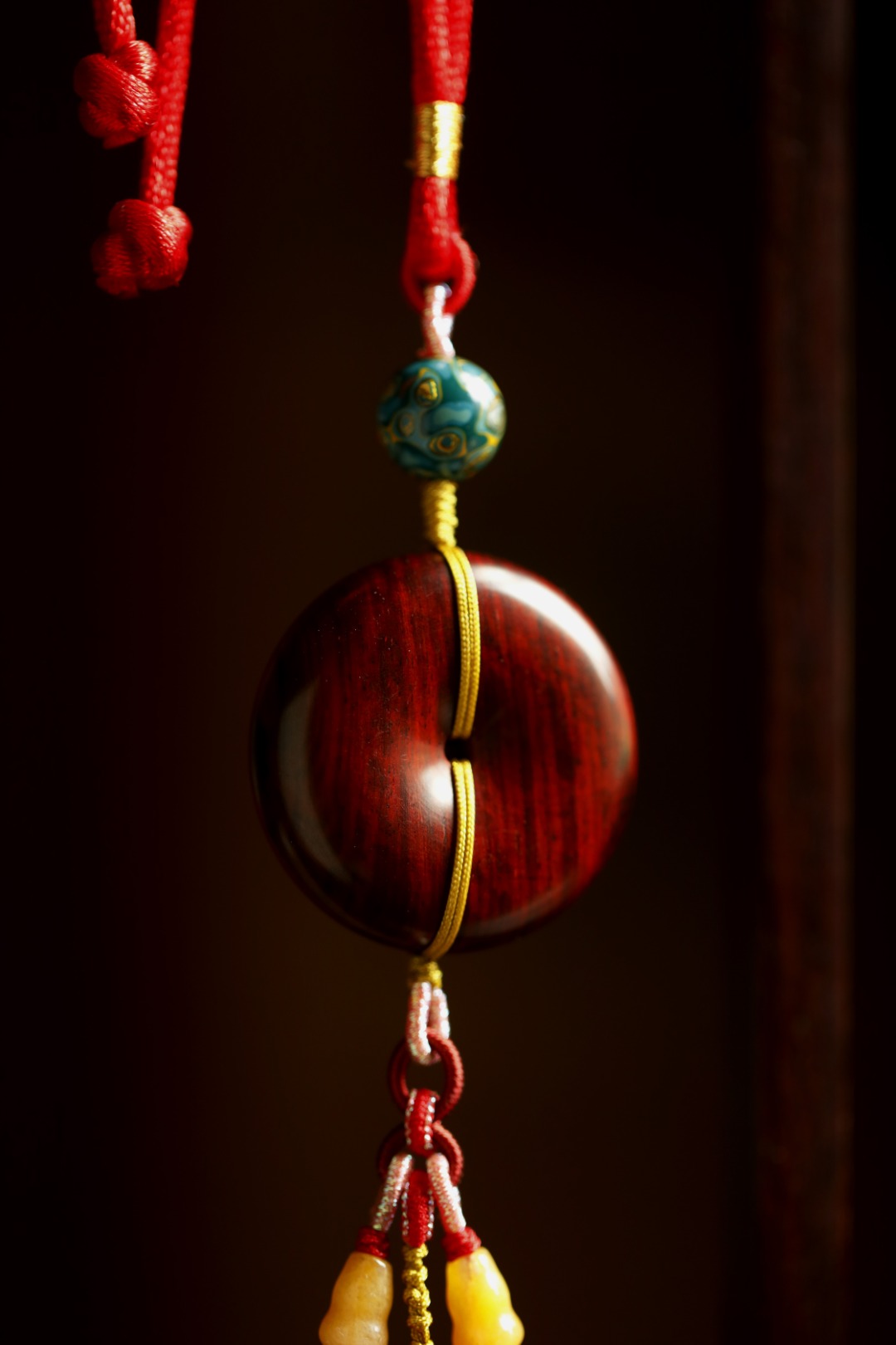 紫檀【媛沁】平安扣 挂件
