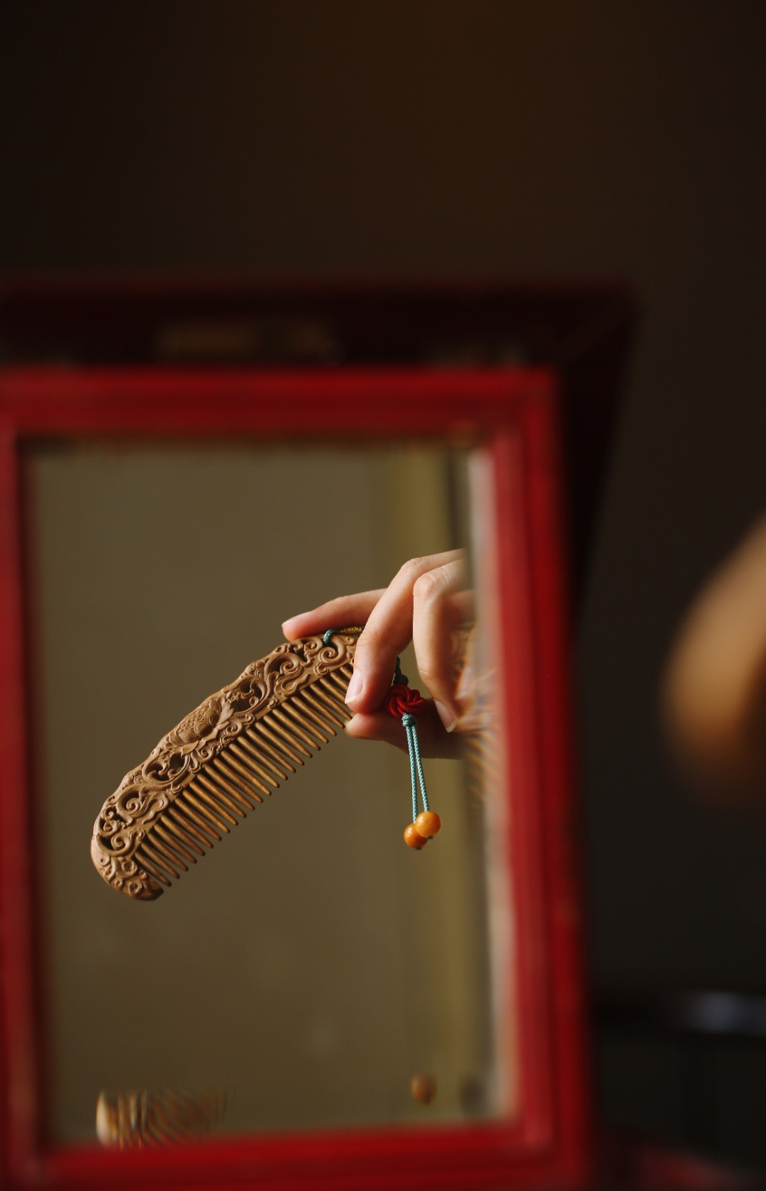 金丝楠【青莲】木梳
