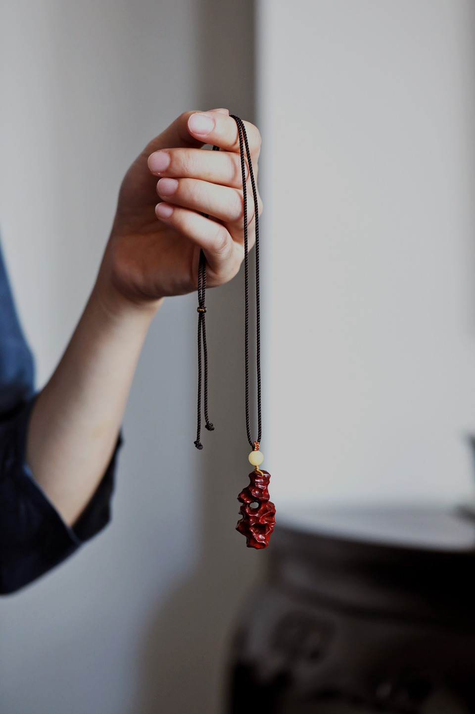 【太湖石】紫檀吊坠
