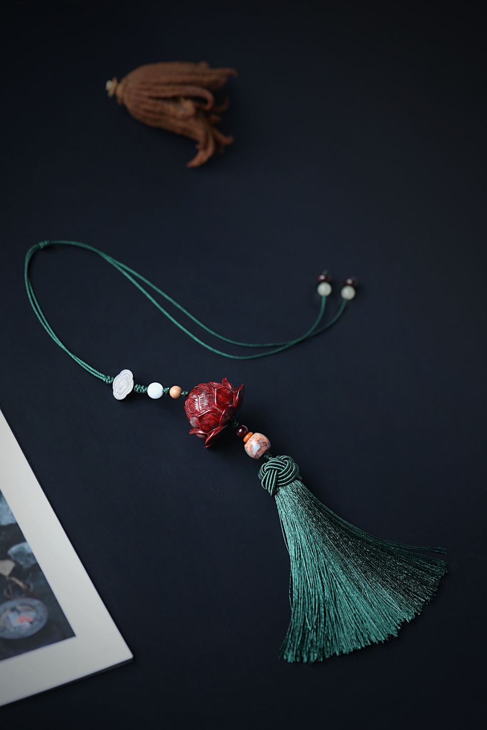 紫檀【莲花】挂饰

