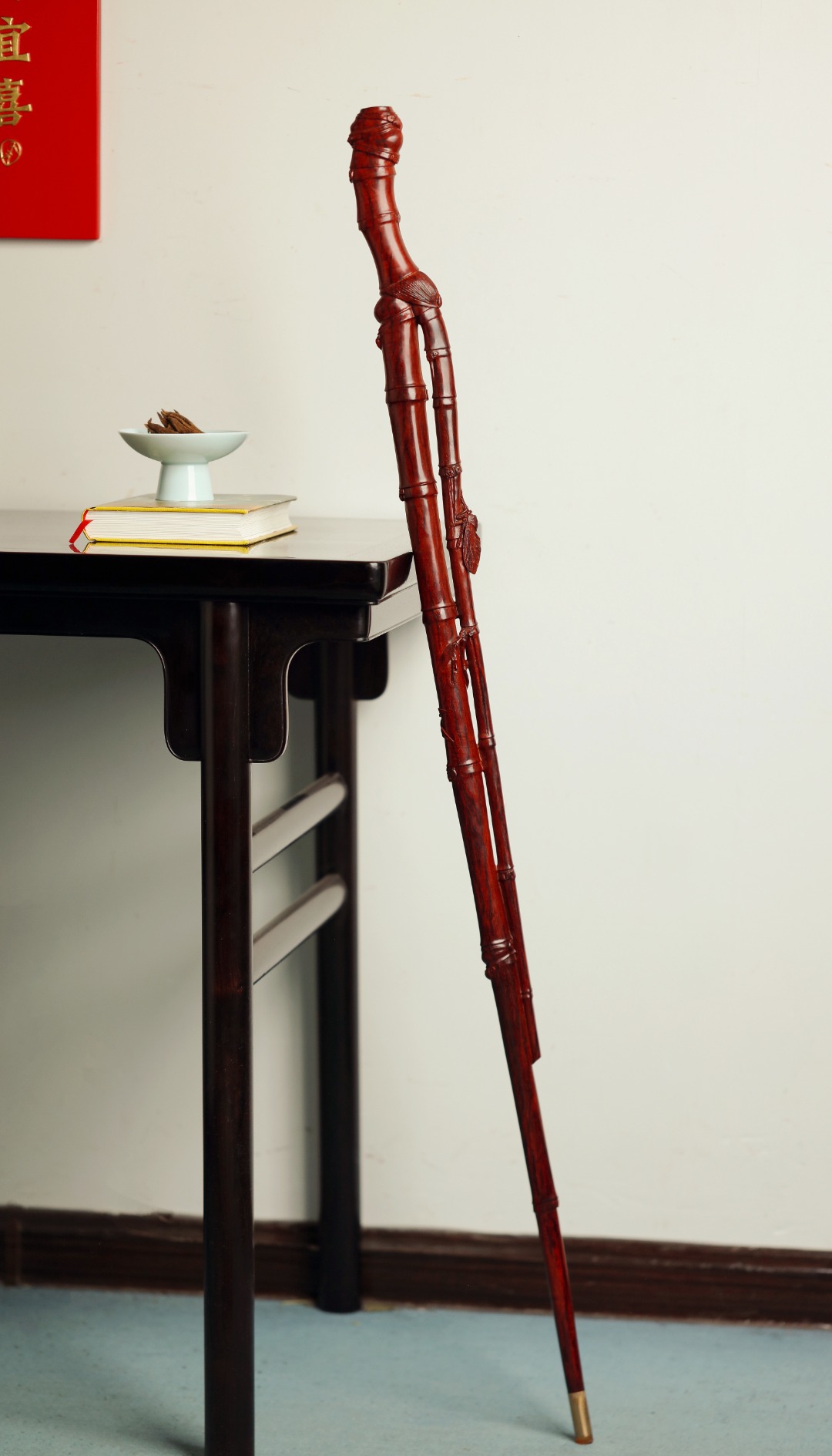 小叶紫檀【知竹】手杖
