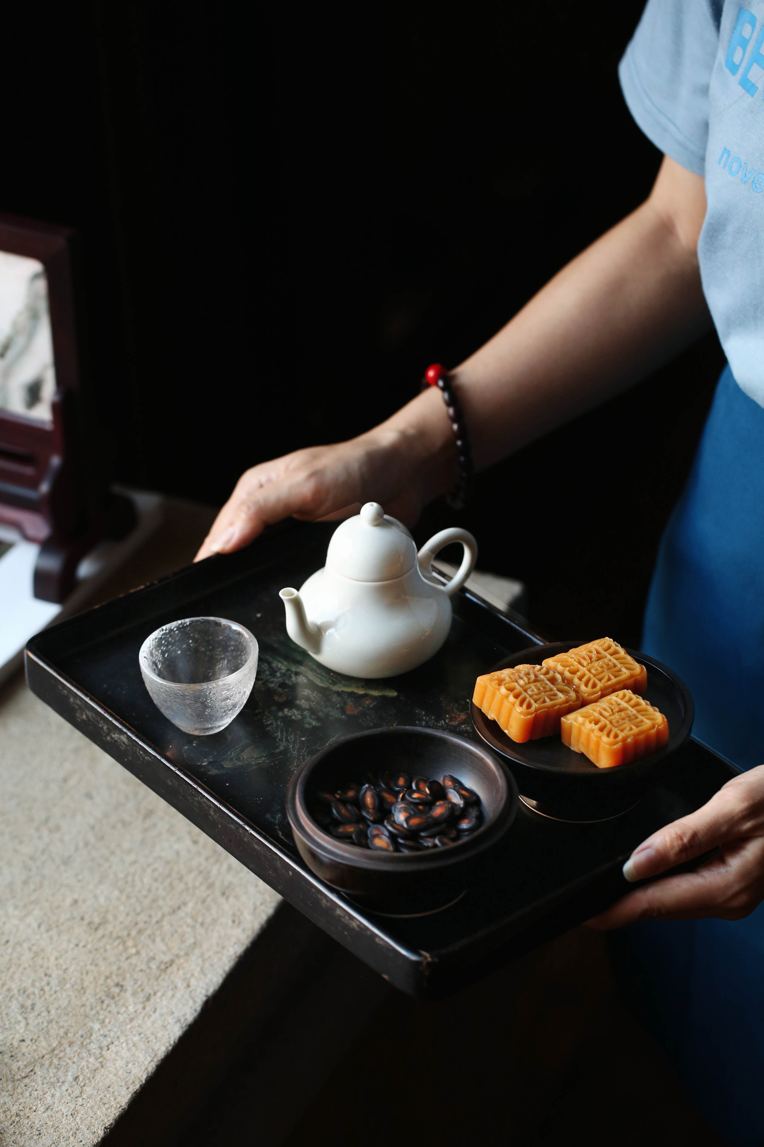 紫光檀 天地盖圆盒
