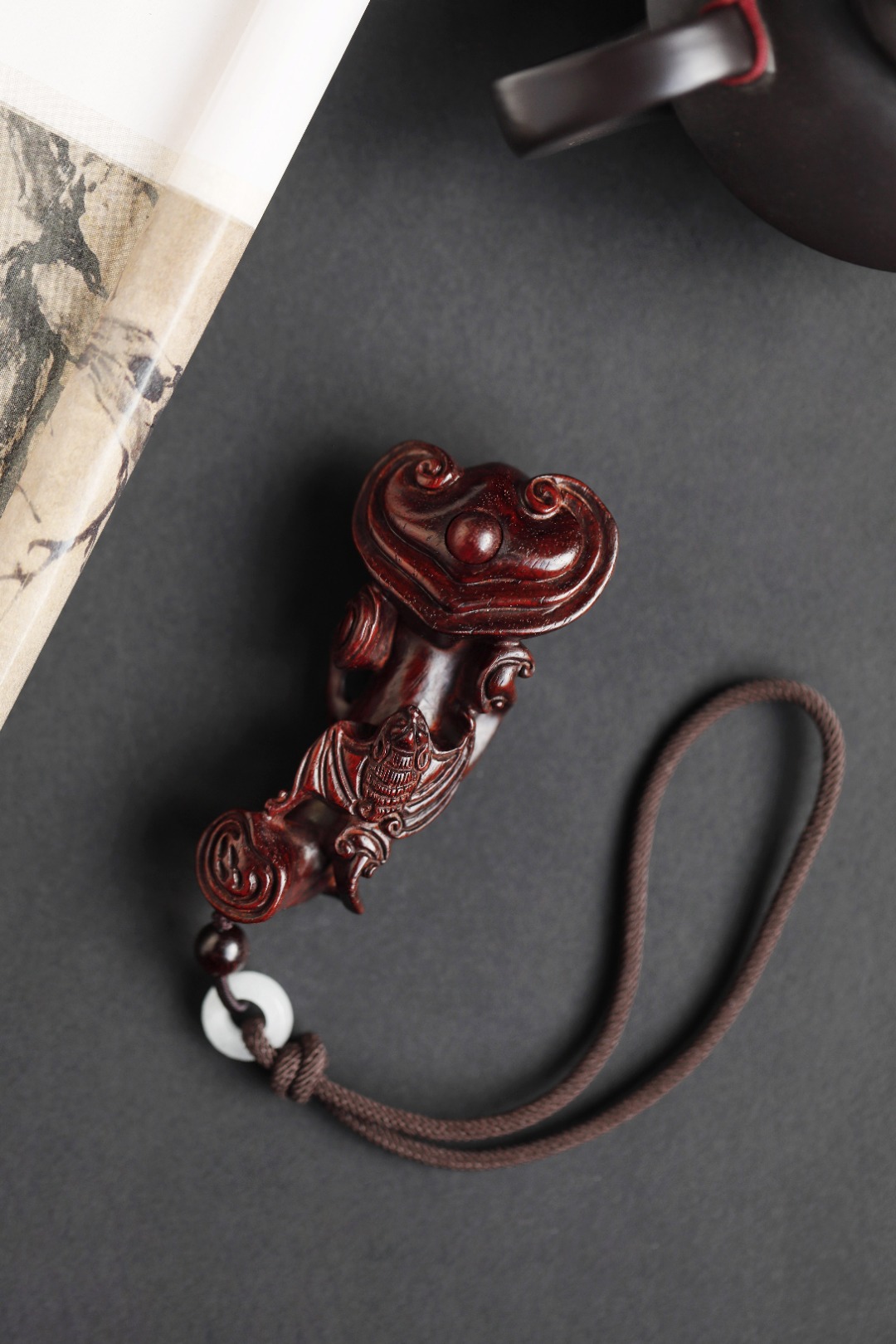 紫檀 转运珠·如意 | 手把件
