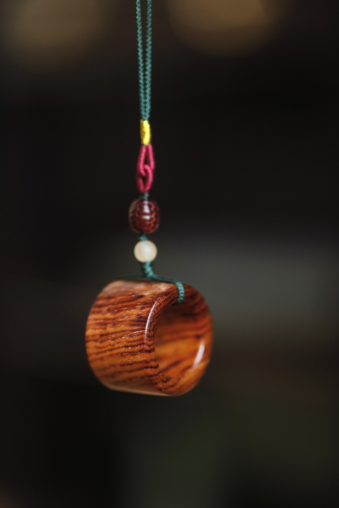 黄花梨·扳指 挂件
