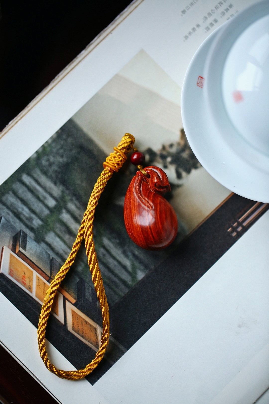 小叶紫檀【钱袋】手把件
