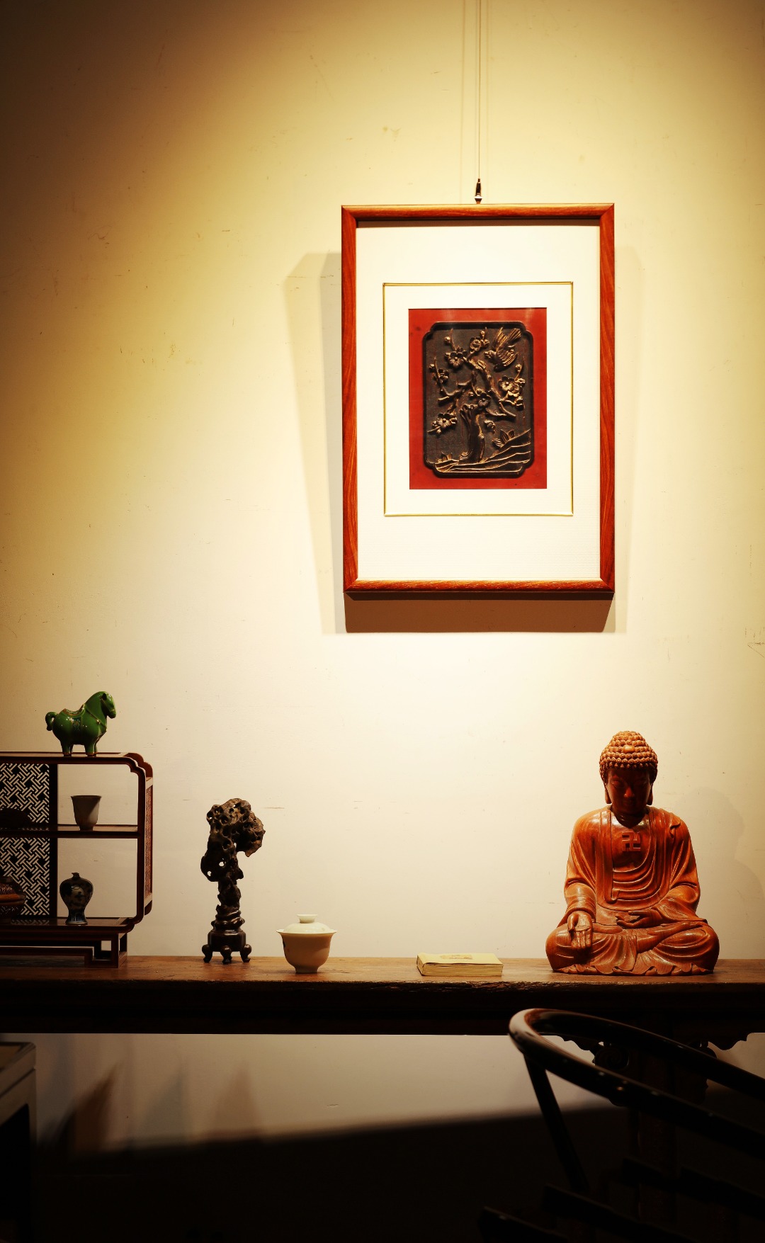 老物件【喜上眉梢】挂屏
