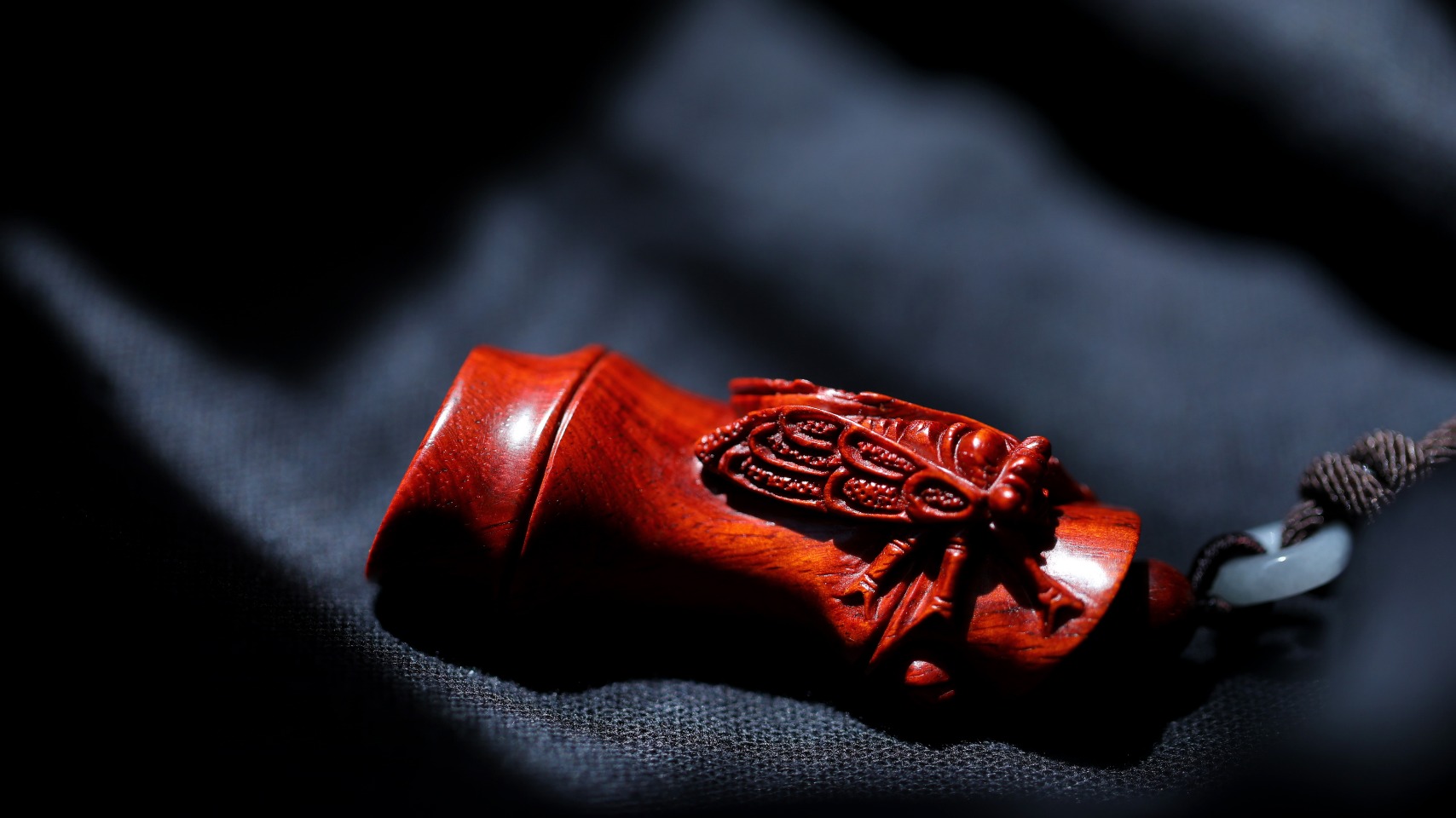 小叶紫檀 | 知足(竹)手把件
