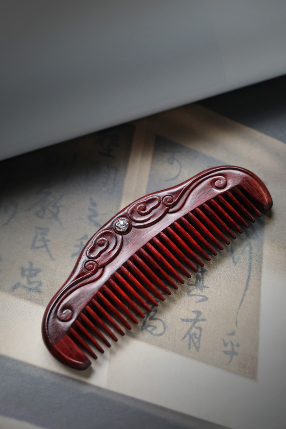 小叶紫檀【彩云】木梳