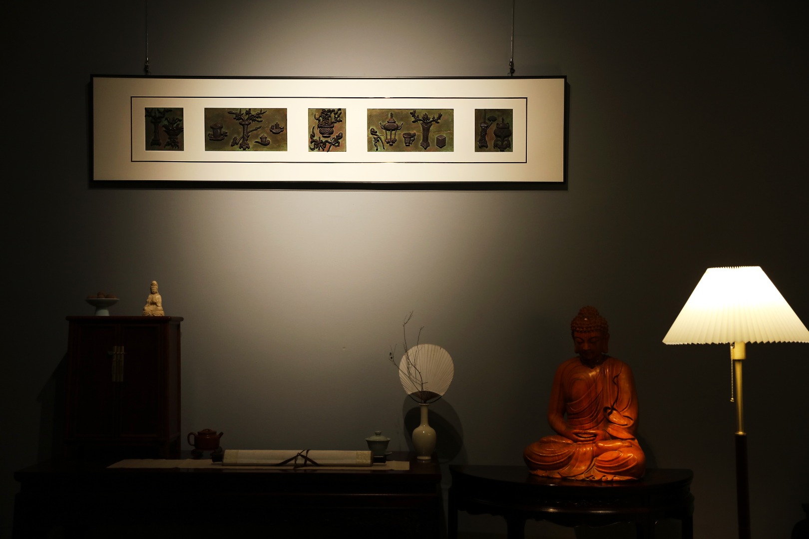 老花板【清供·博古图】大挂屏
