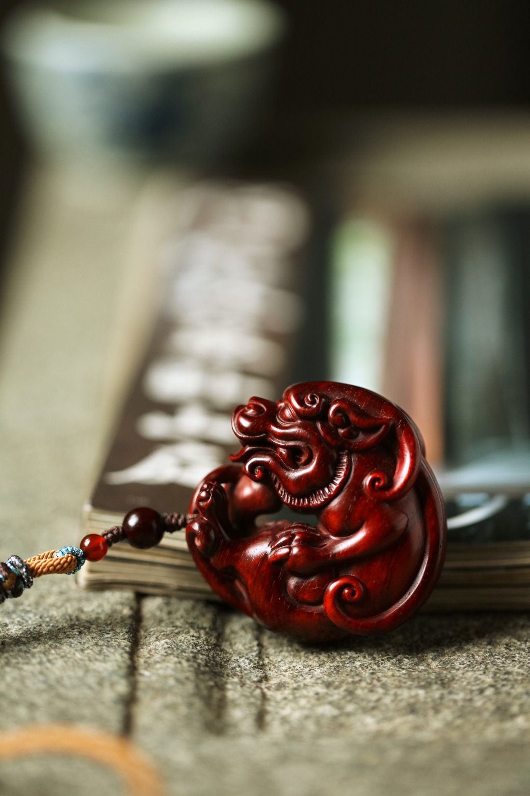 紫檀【螭龙】手把件
