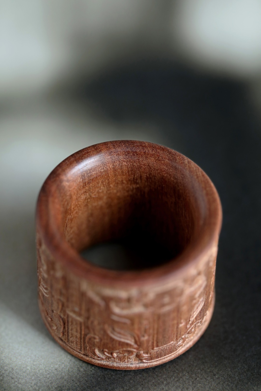 老山檀香【饕餮纹扳指】