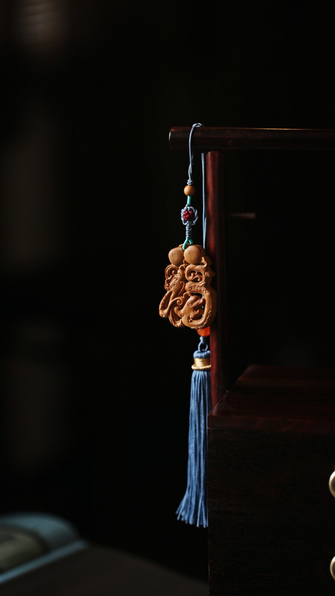 老山檀香【福】挂件
