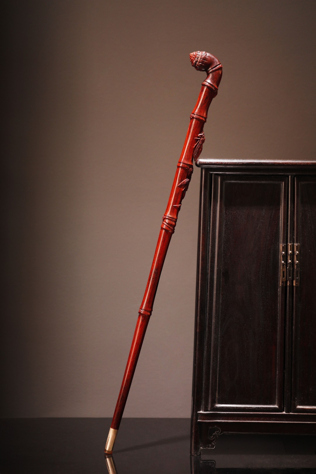 紫檀【知足】手杖
