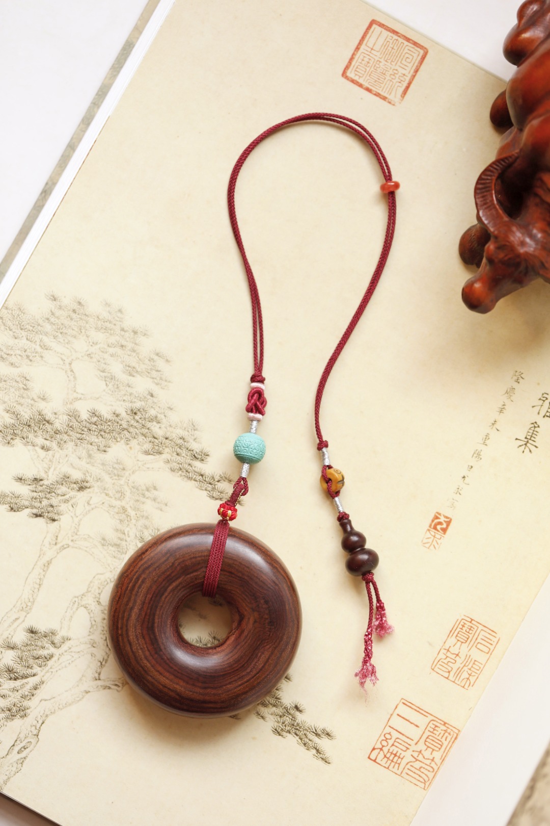 海黄【平安扣】挂件 
