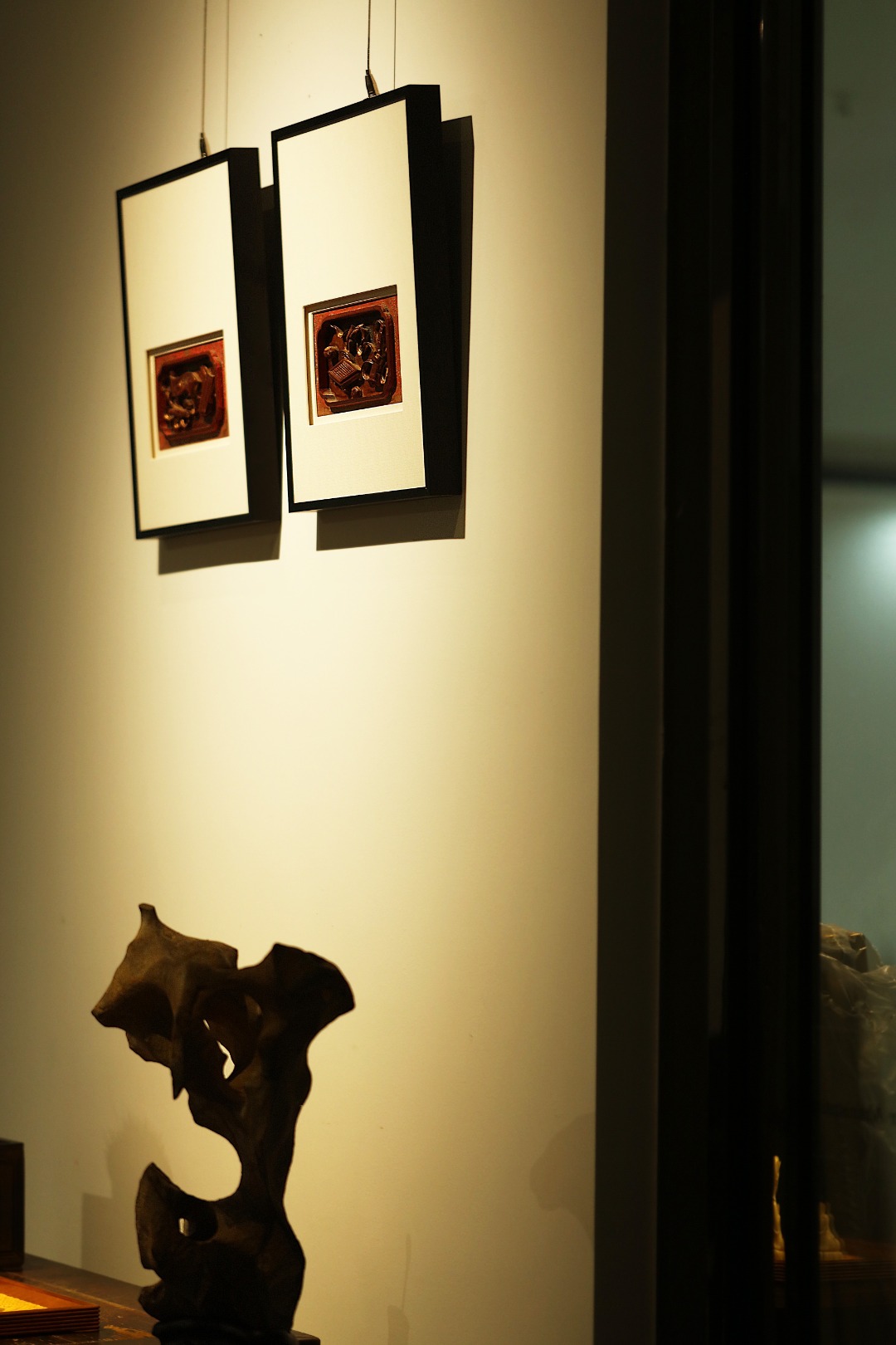 老花板【琴棋书画】挂屏
