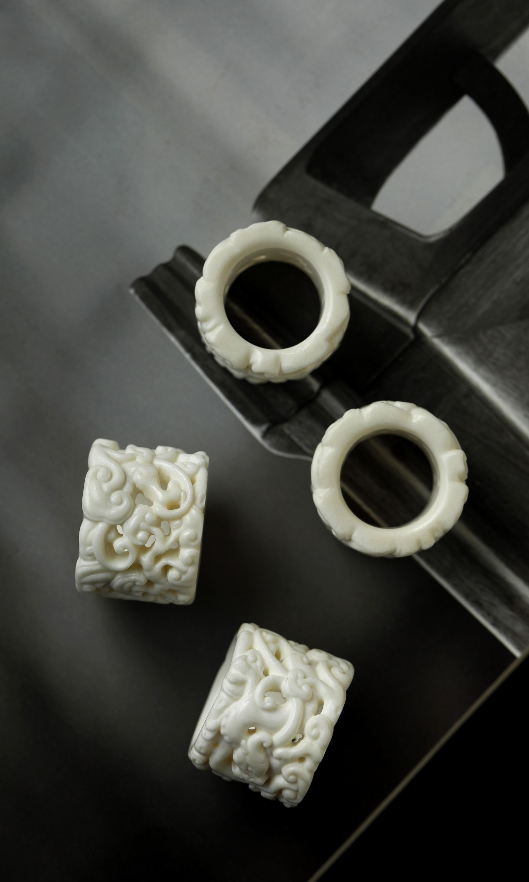 鹿角【螭龙】扳指
