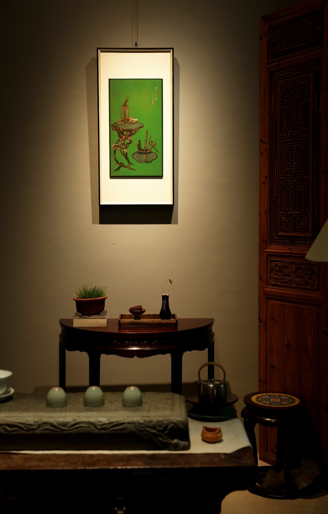 漆画【清供图】挂屏
