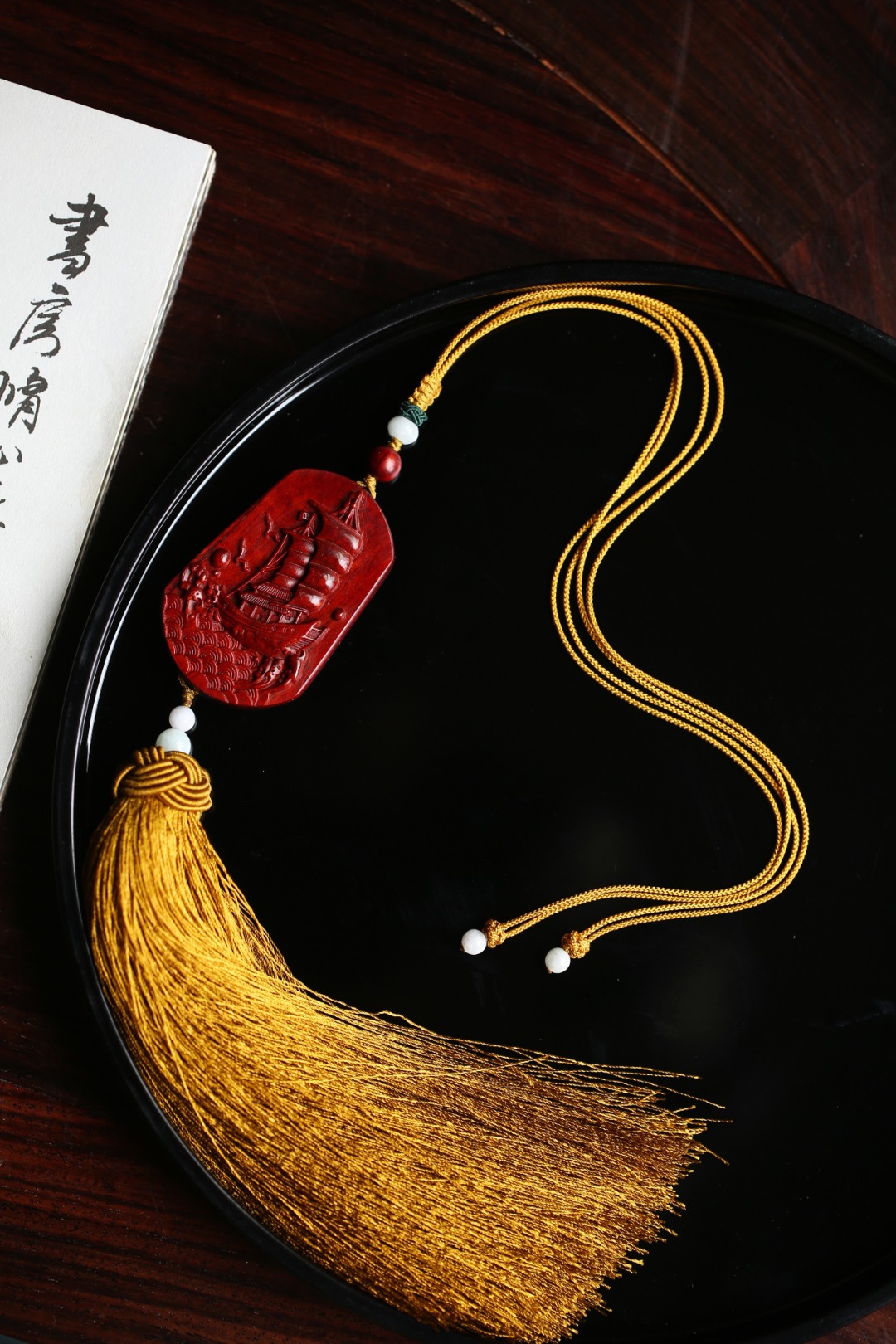 小叶紫檀【一帆风顺】车挂
