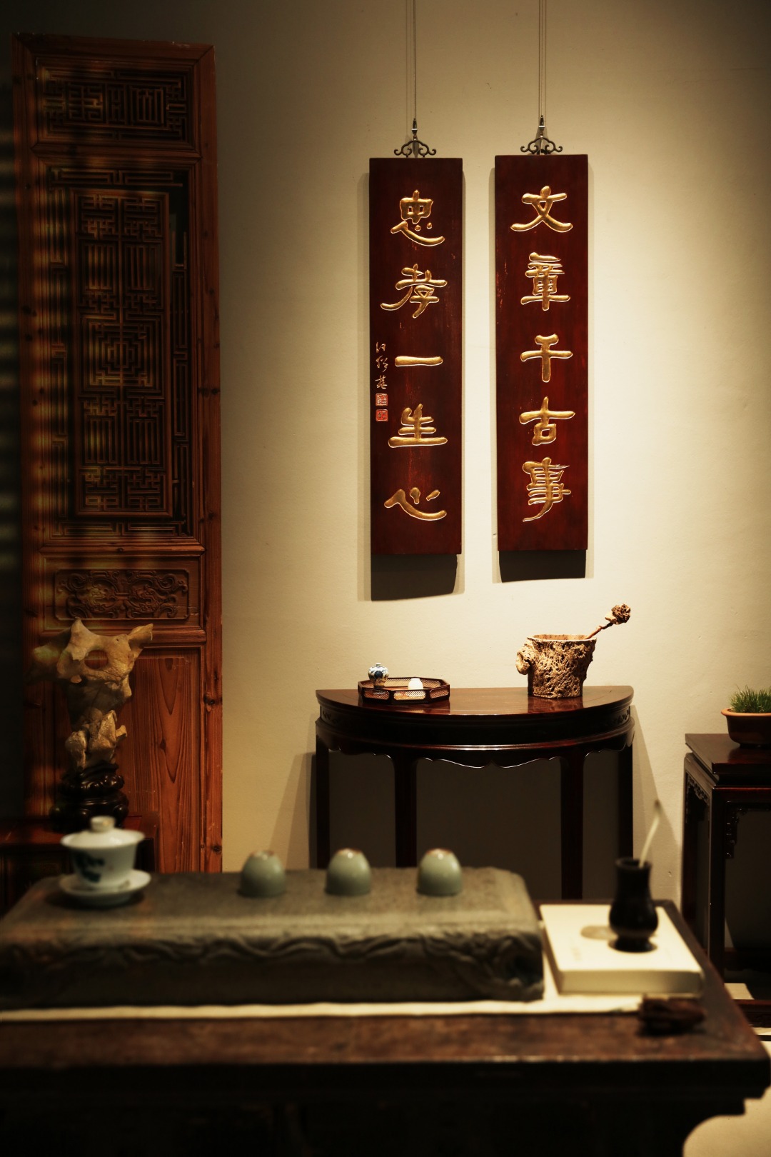 老楠木 | 五言联
