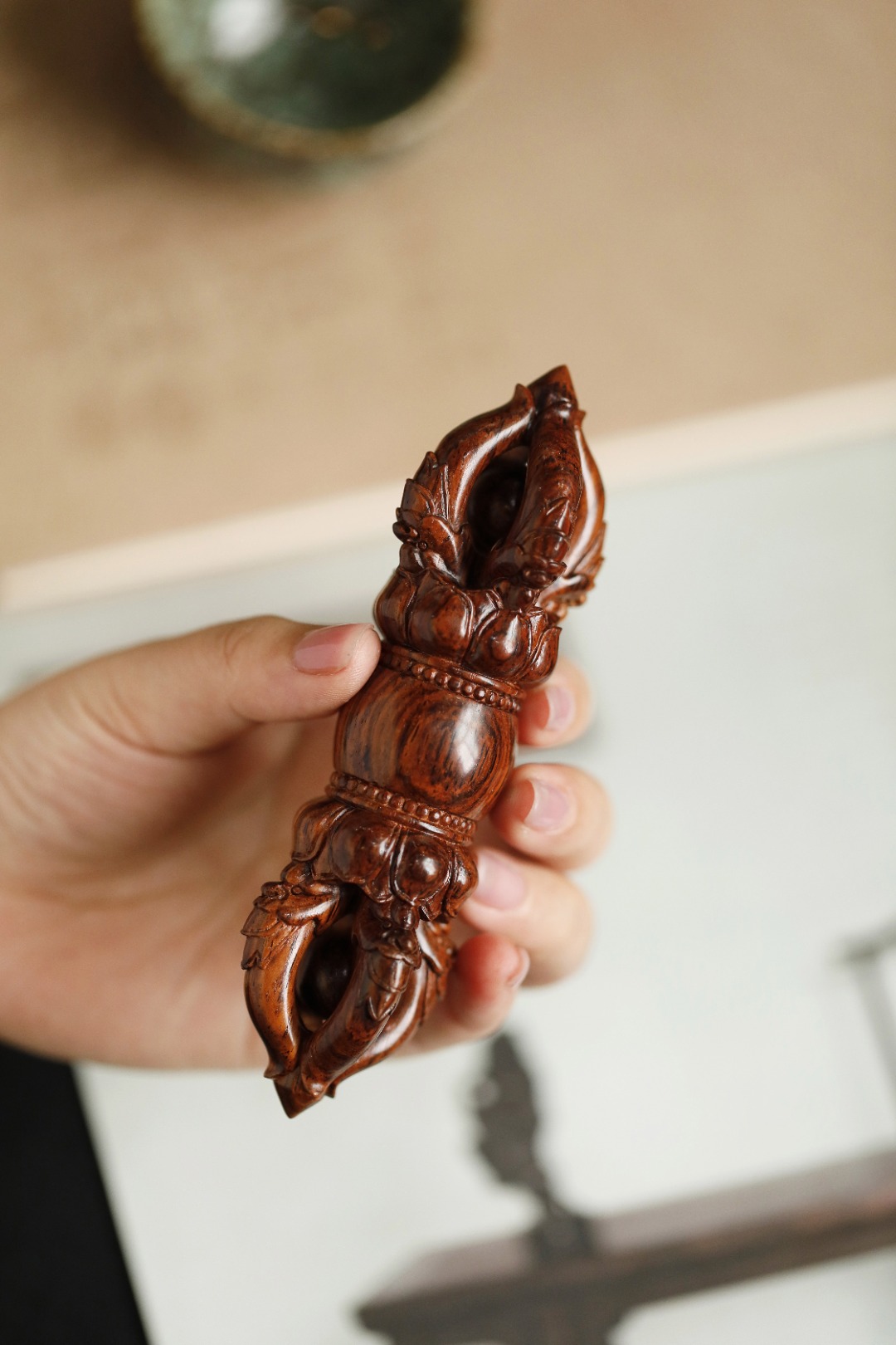 海黄【降魔杵】把件
