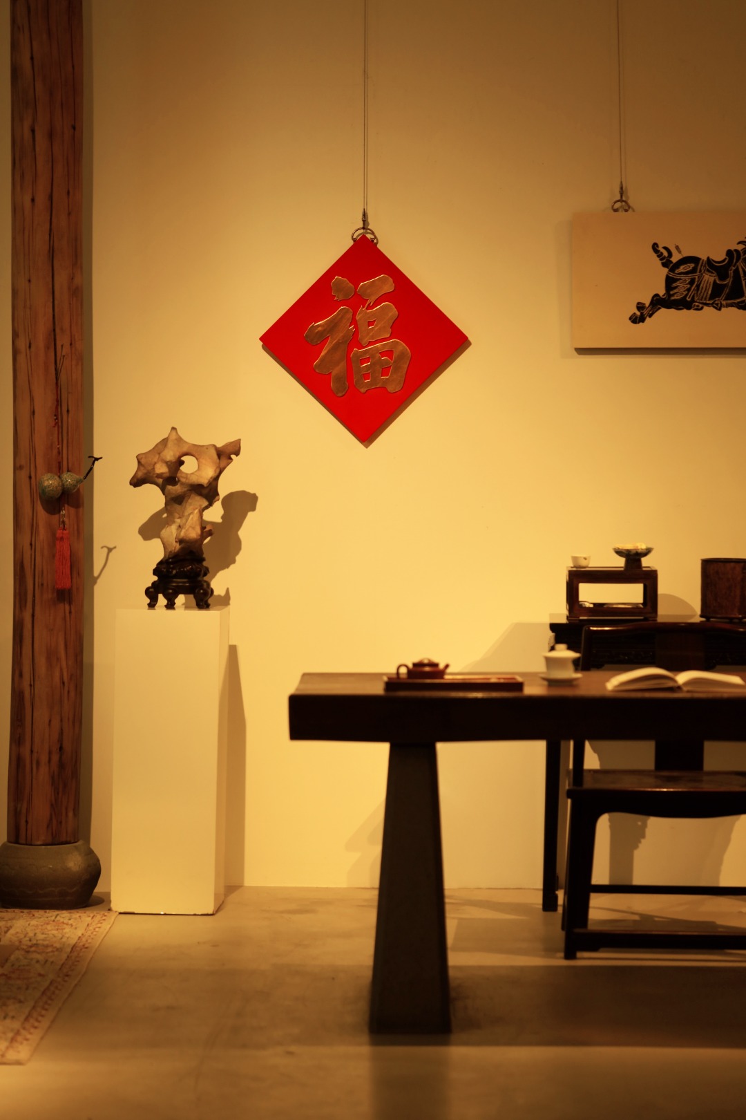 老楠木【福】挂屏
