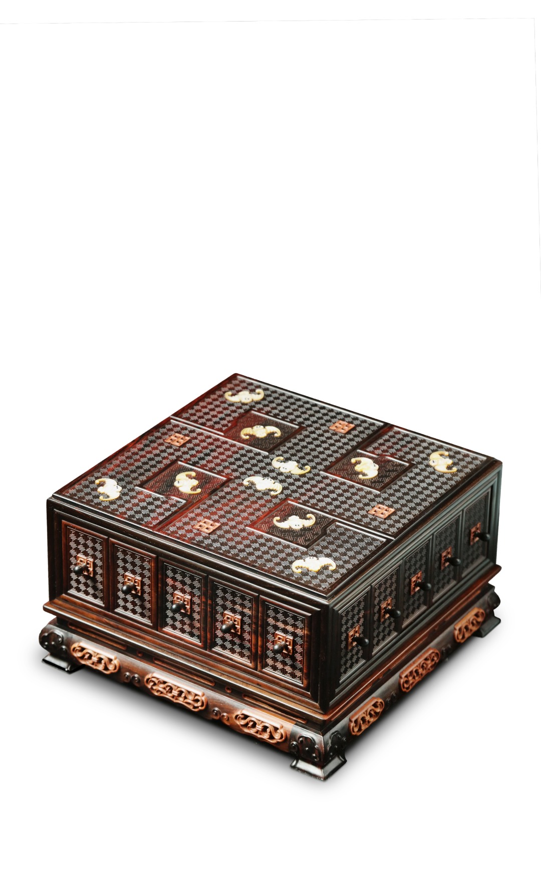 酸枝×百宝嵌 | 万字有福多宝盒
