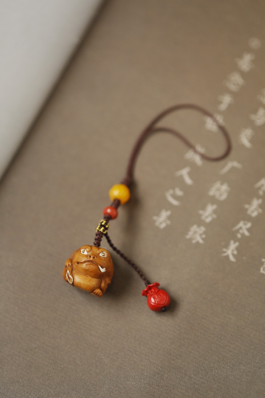 鹿角根付 | 呱呱来财 挂件
