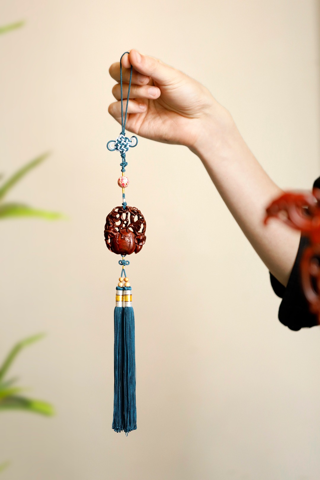 小叶紫檀【多子多福】挂件
