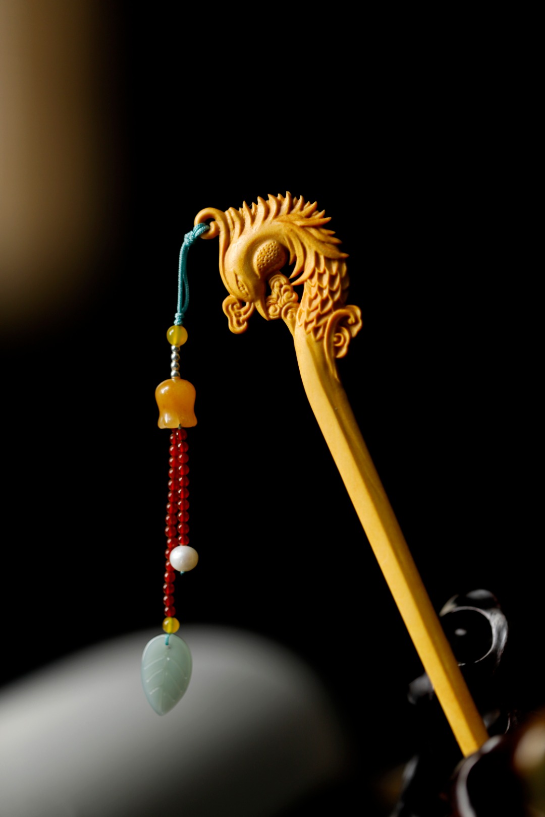 黄杨木【凤鸣】发簪