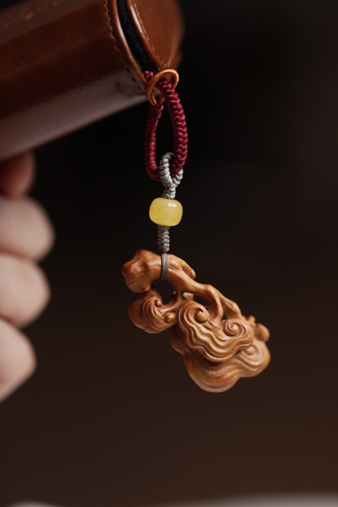 老山檀香【灵芝】钥匙扣 挂件
