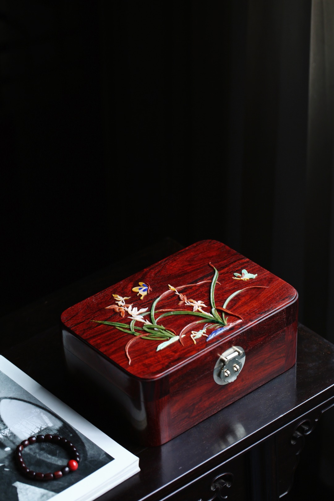 【兰花】圆角首饰盒
