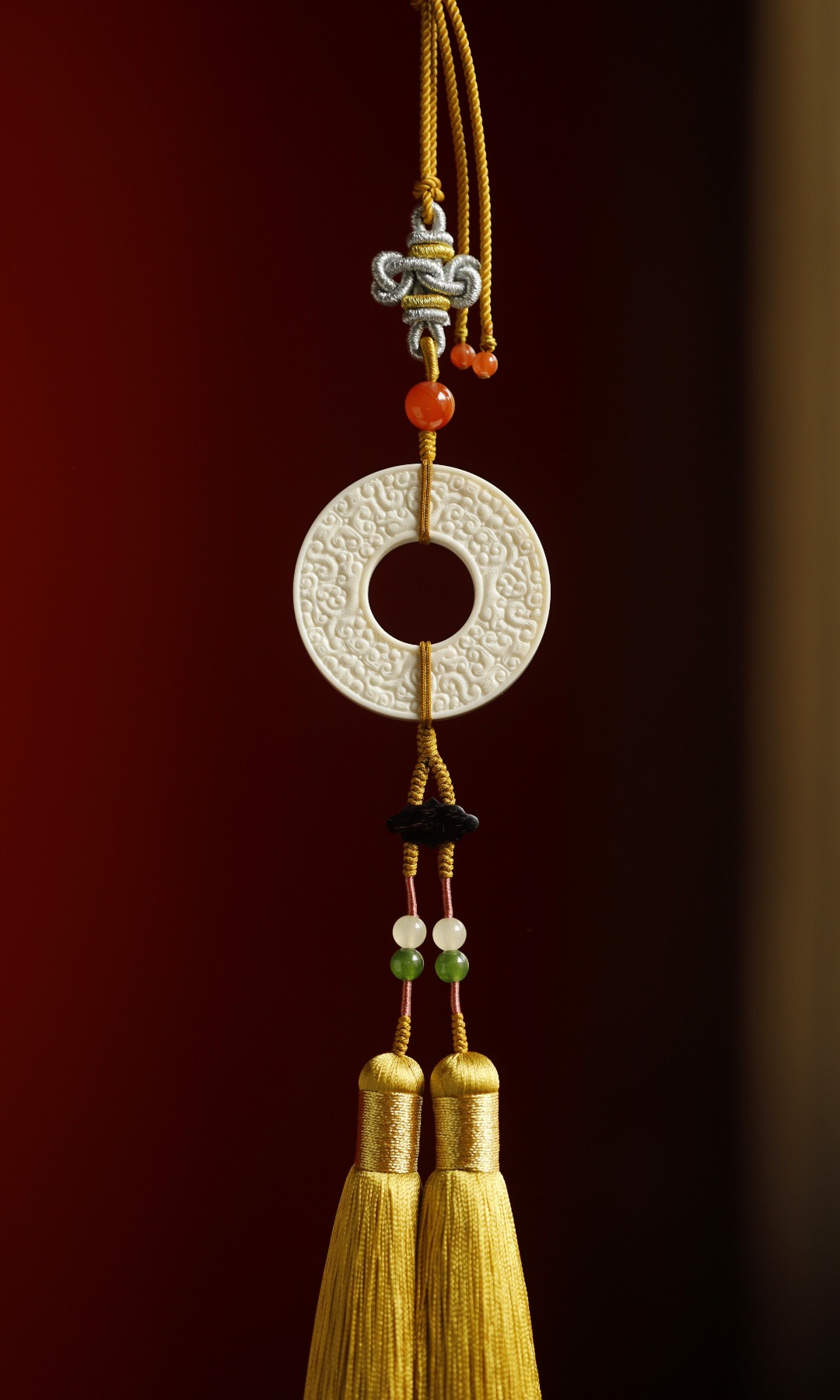 鹿角【舒雪·平安扣】挂件
