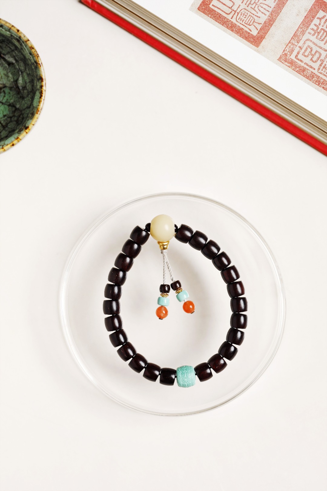 紫檀 原创【如礼】7x8mm桶珠 24颗
