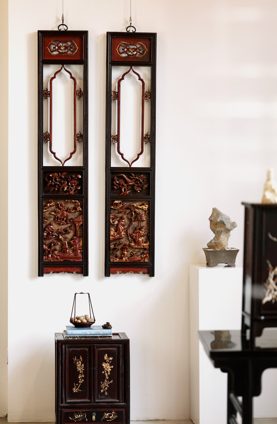 清时期 | 老花板 挂屏
