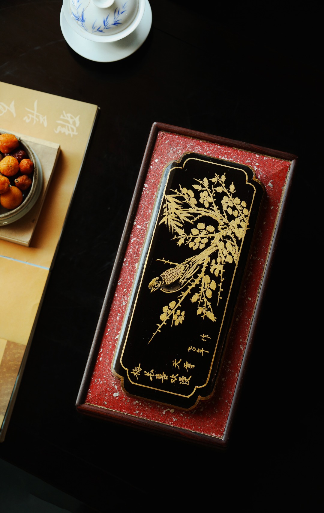 大红酸枝x老花板 | 收纳盒
