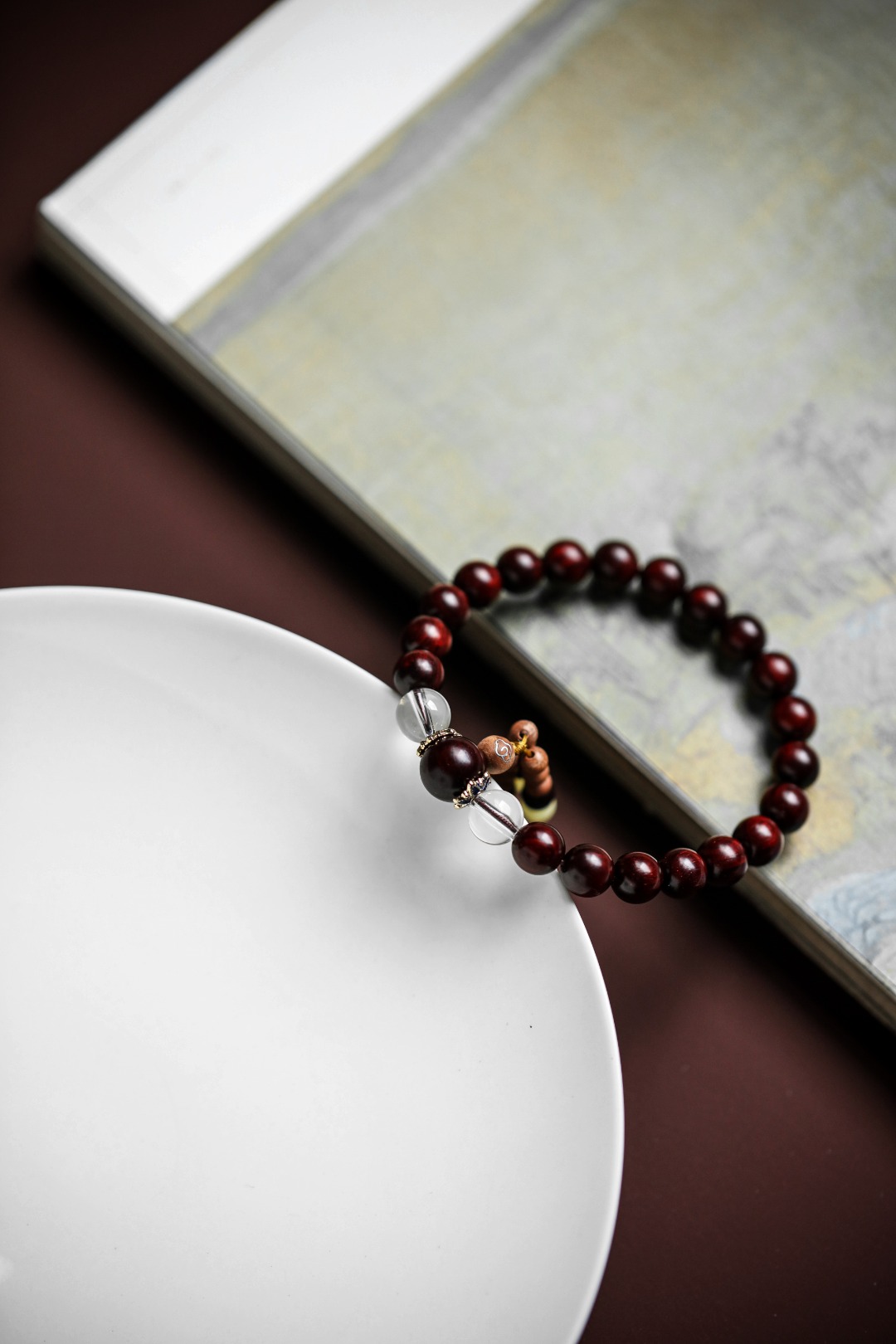 小叶紫檀原创【钰菱】8mm20颗手链
