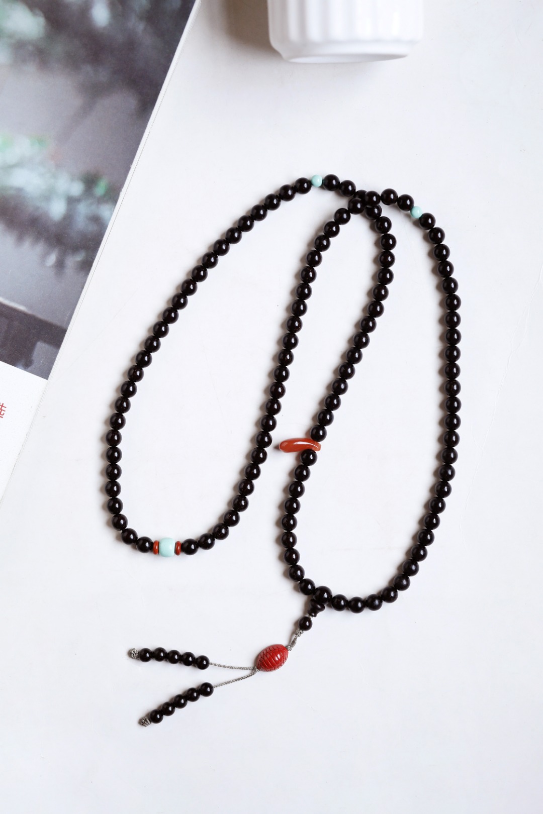 3599 小叶紫檀 小满金星 7mm 108颗 约33.8g