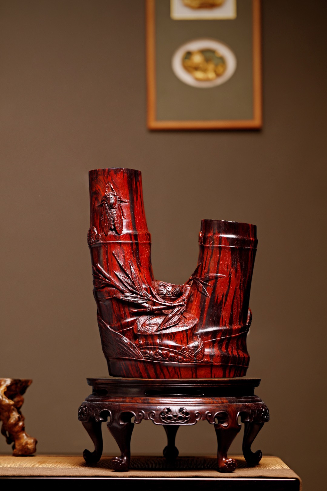 紫檀【知足】摆件
