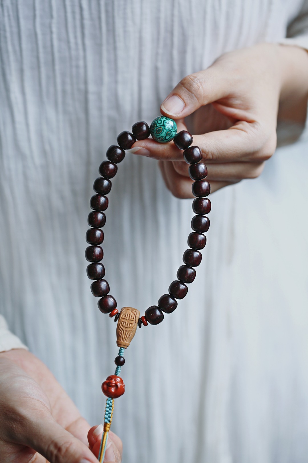 小叶紫檀原创持珠【檀兮】
