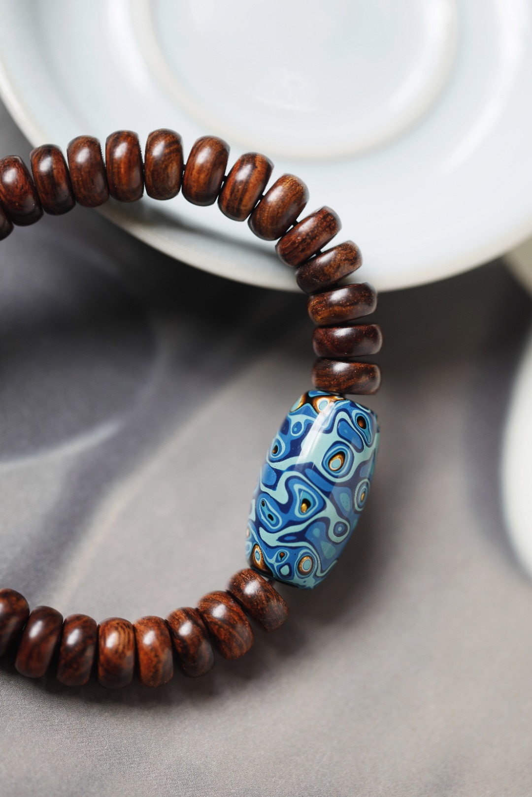 原创 海黄片珠【碧云】5x10mm 32颗